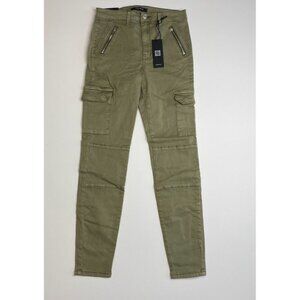 Numero Cargo Ankle Jeans 30 Green‎ Women's Skinny Stretchy High-Rise NEW
